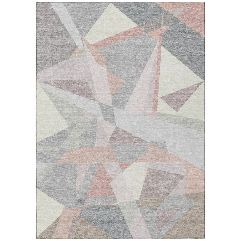 Aelas Pink Washable Indoor - Outdoor Rug - LOOMLAN - LOOMLAN Rugs - Outdoor Rugs