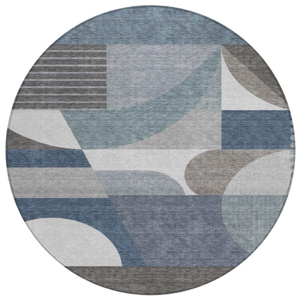 Aeleth Gray Washable Indoor - Outdoor Rug - LOOMLAN - LOOMLAN Rugs - Outdoor Rugs