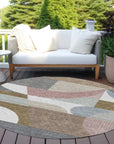Aeleth Mocha Washable Indoor - Outdoor Rug - LOOMLAN - LOOMLAN Rugs - Outdoor Rugs