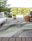 Aelien Green Washable Indoor - Outdoor Rug - LOOMLAN - LOOMLAN Rugs - Outdoor Rugs