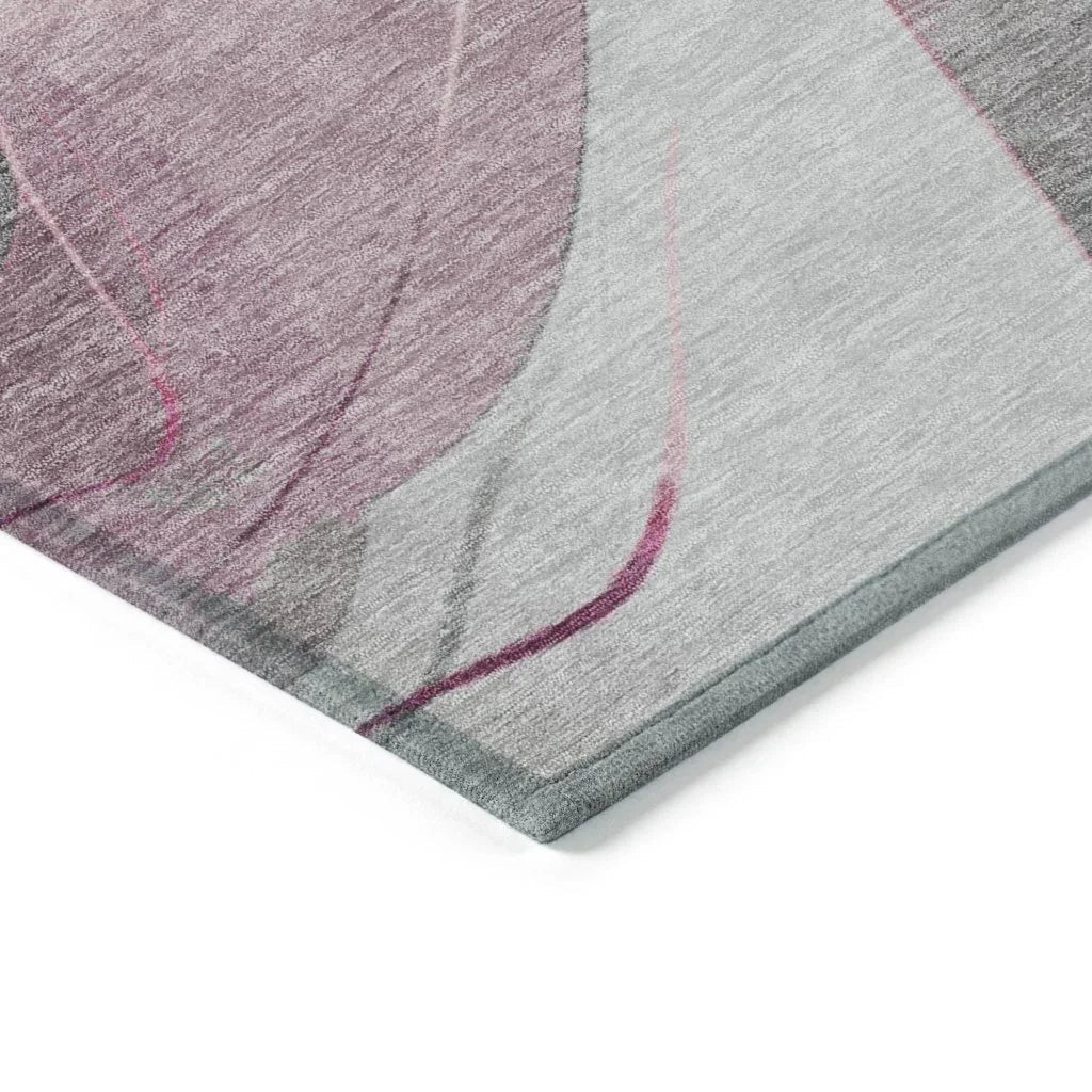 Aelien Pink Washable Indoor - Outdoor Rug - LOOMLAN - LOOMLAN Rugs - Outdoor Rugs