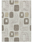 Aelira Brown Washable Indoor - Outdoor Rug - LOOMLAN - LOOMLAN Rugs - Outdoor Rugs