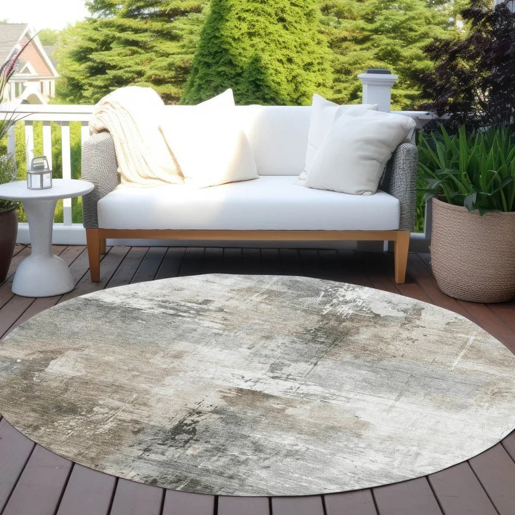 LOOMLAN Rugs Aelon Ivory Washable Indoor-Outdoor Rug