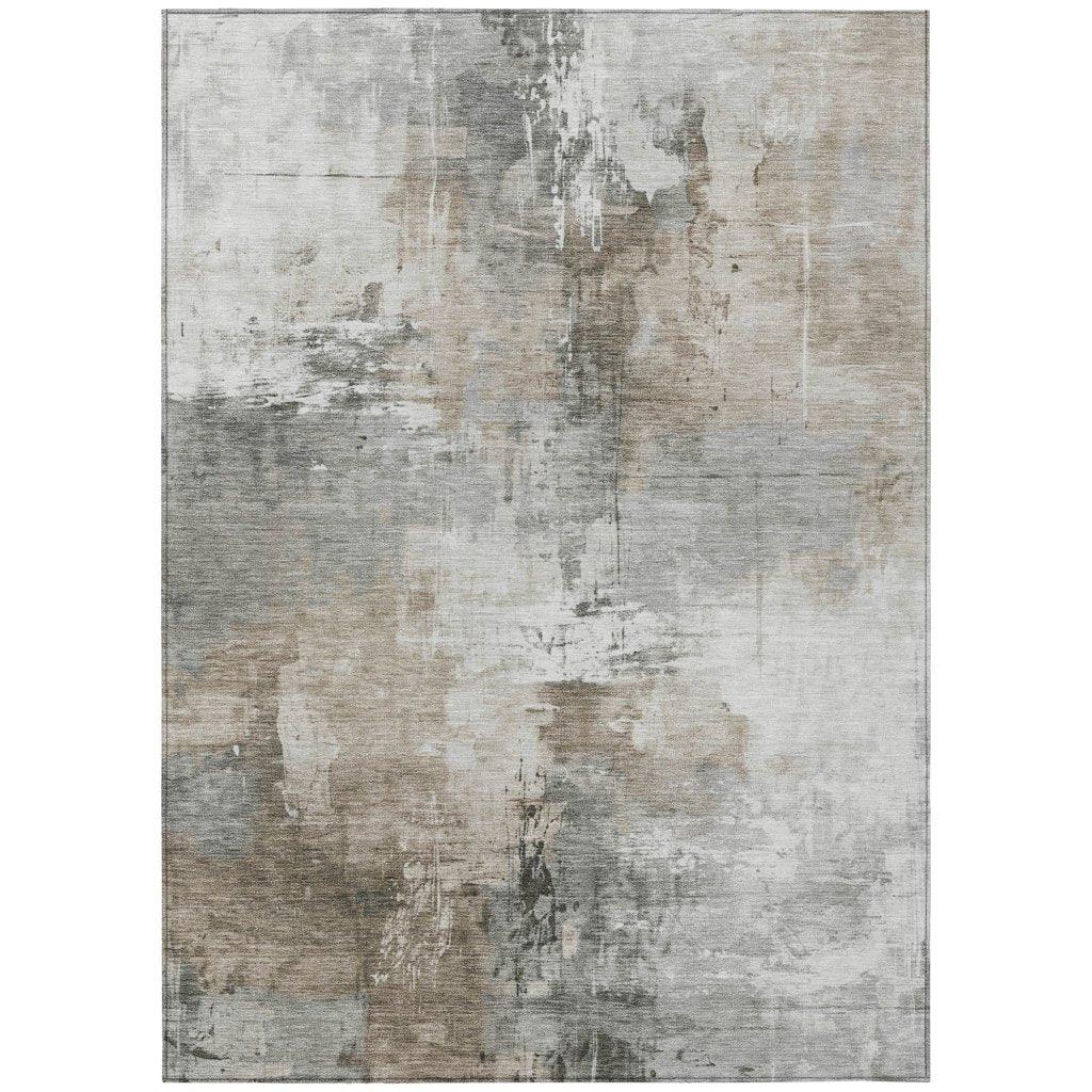 LOOMLAN Rugs Aelon Ivory Washable Indoor-Outdoor Rug