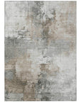 LOOMLAN Rugs Aelon Ivory Washable Indoor-Outdoor Rug