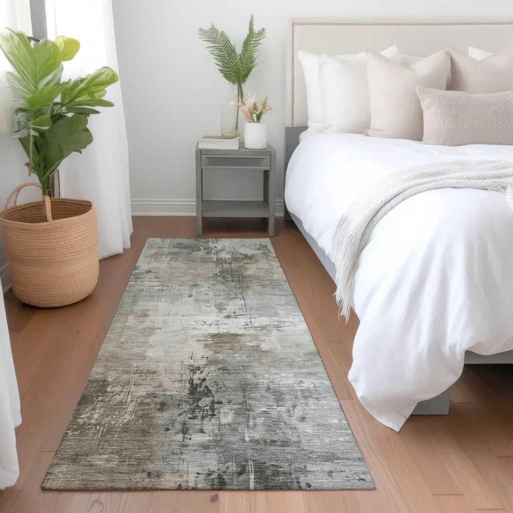 LOOMLAN Rugs Aelon Ivory Washable Indoor-Outdoor Rug