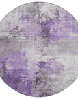 LOOMLAN Rugs Aelon Purple Washable Indoor-Outdoor Rug