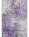 LOOMLAN Rugs Aelon Purple Washable Indoor-Outdoor Rug