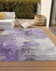 LOOMLAN Rugs Aelon Purple Washable Indoor-Outdoor Rug