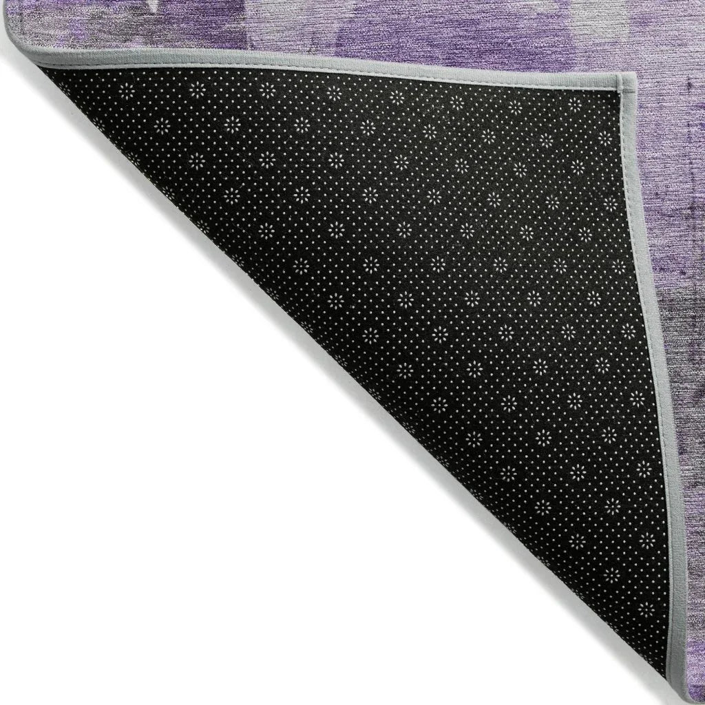 LOOMLAN Rugs Aelon Purple Washable Indoor-Outdoor Rug