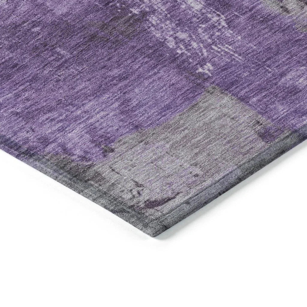 LOOMLAN Rugs Aelon Purple Washable Indoor-Outdoor Rug