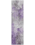 LOOMLAN Rugs Aelon Purple Washable Indoor-Outdoor Rug