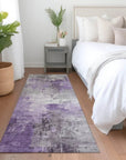 LOOMLAN Rugs Aelon Purple Washable Indoor-Outdoor Rug