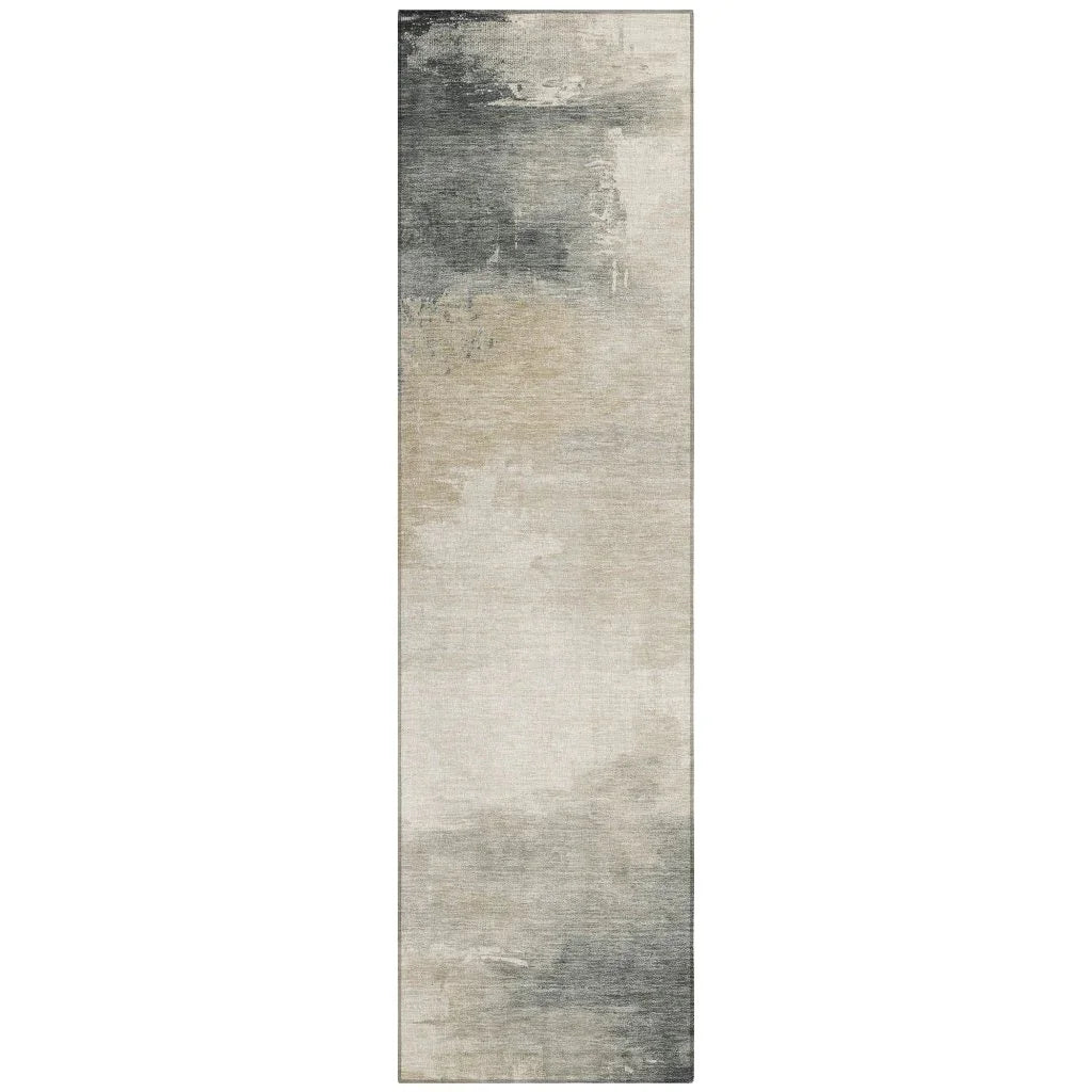LOOMLAN Rugs Aelora Brown Washable Indoor-Outdoor Rug