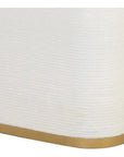 SUNPAN Aemond Dining Table 86.5" Glass Concrete Base