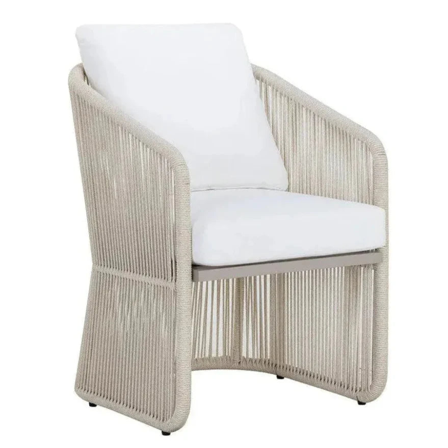 Allariz Fabric Outdoor Dining Armchair-Outdoor Dining Chairs-SUNPAN-Stinson White-LOOMLAN