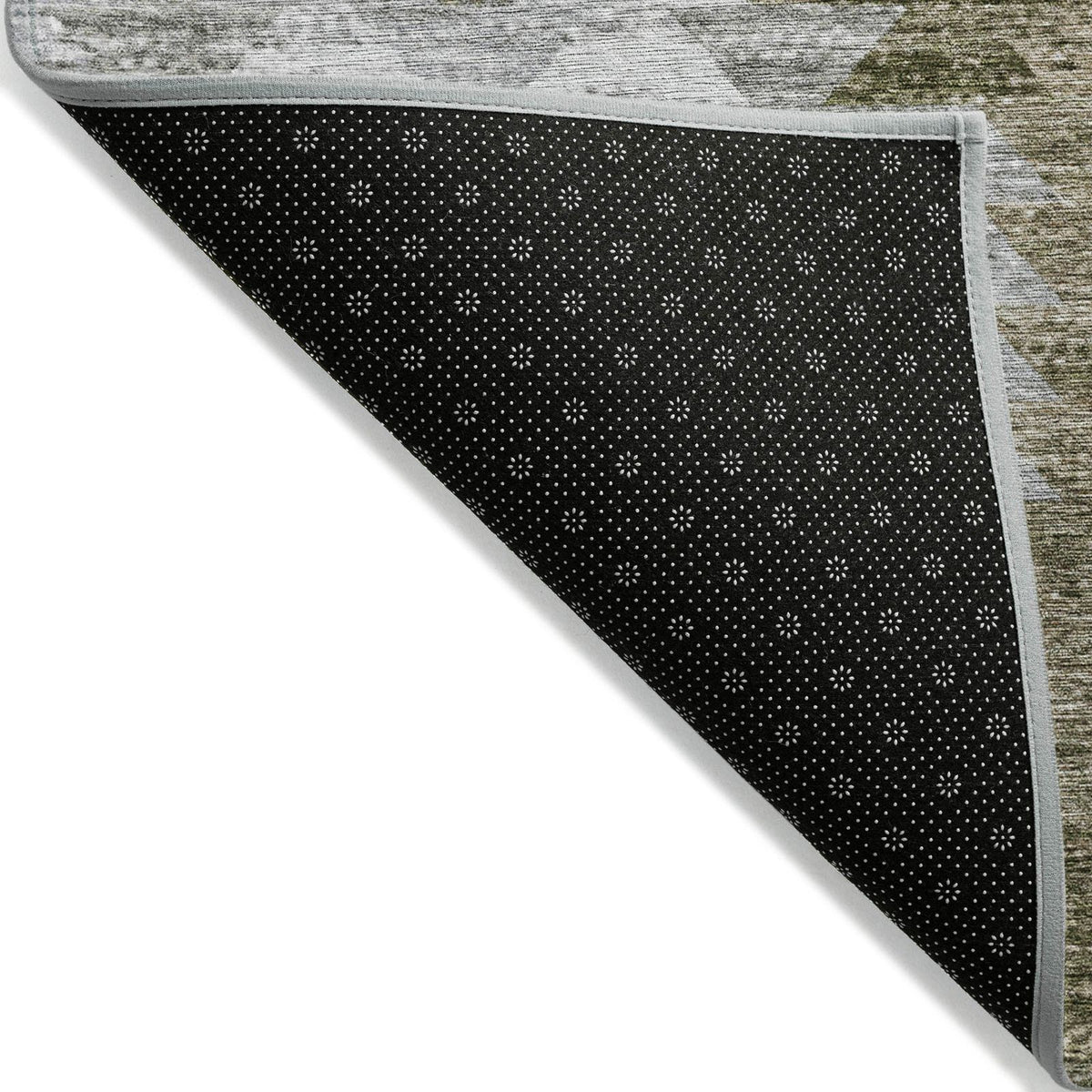 Addison Rugs Angled Checks Brown Washable Indoor-Outdoor Rug