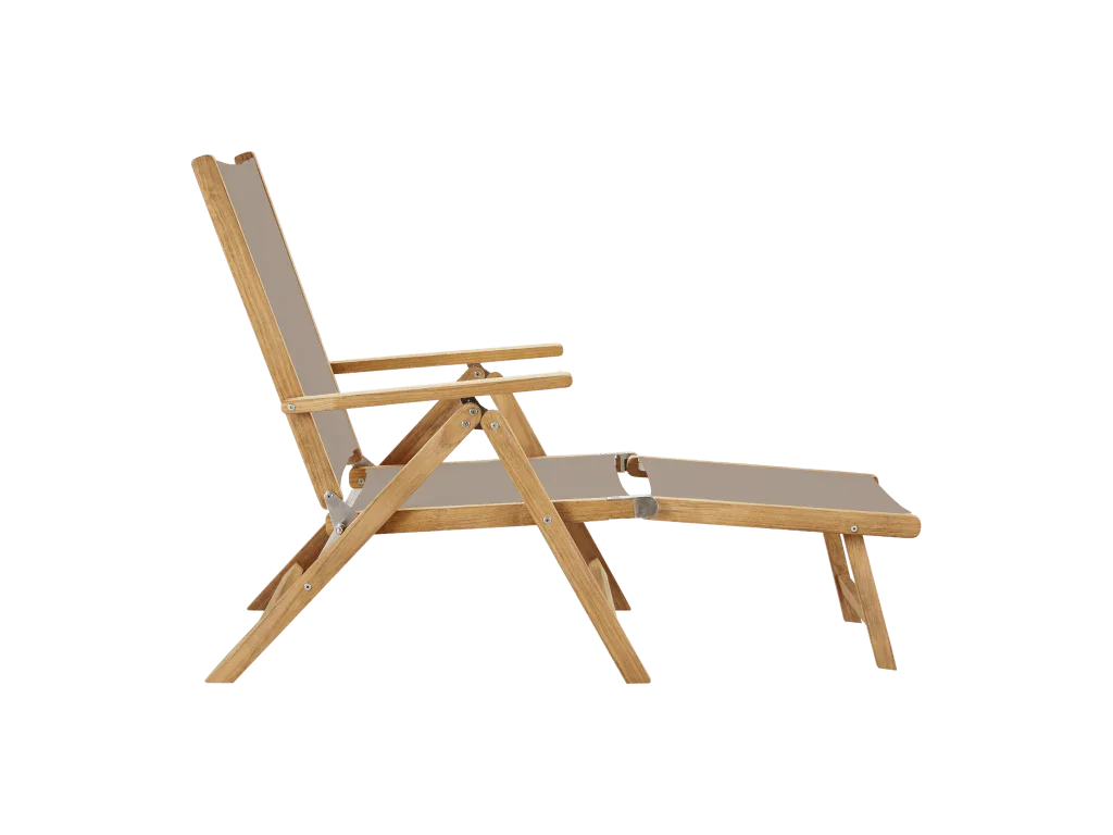 HiTeak Aquitania Teak Patio Folding Lounge Deck Chair