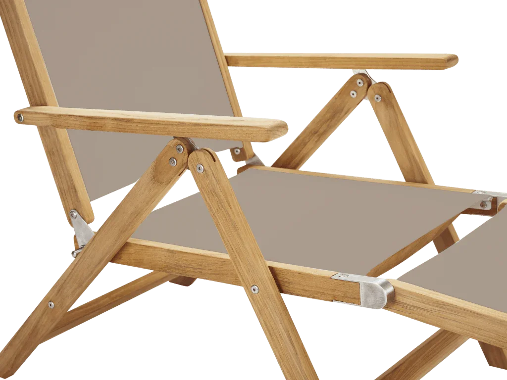 HiTeak Aquitania Teak Patio Folding Lounge Deck Chair