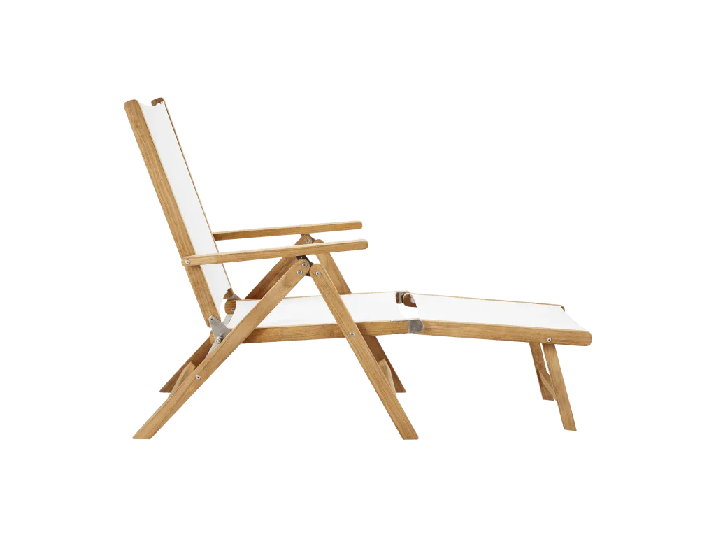 HiTeak Aquitania Teak Patio Folding Lounge Deck Chair