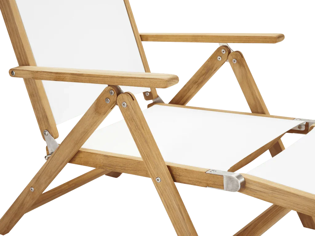 HiTeak Aquitania Teak Patio Folding Lounge Deck Chair