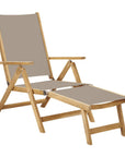 HiTeak Aquitania Teak Patio Folding Lounge Deck Chair