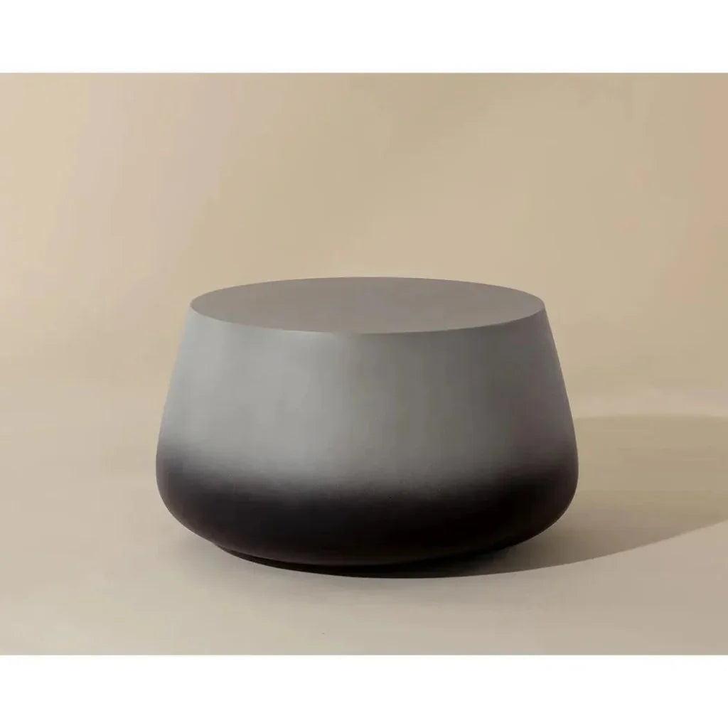 Aries Concrete Outdoor Round Coffee Table-Outdoor Coffee Tables-SUNPAN-LOOMLAN