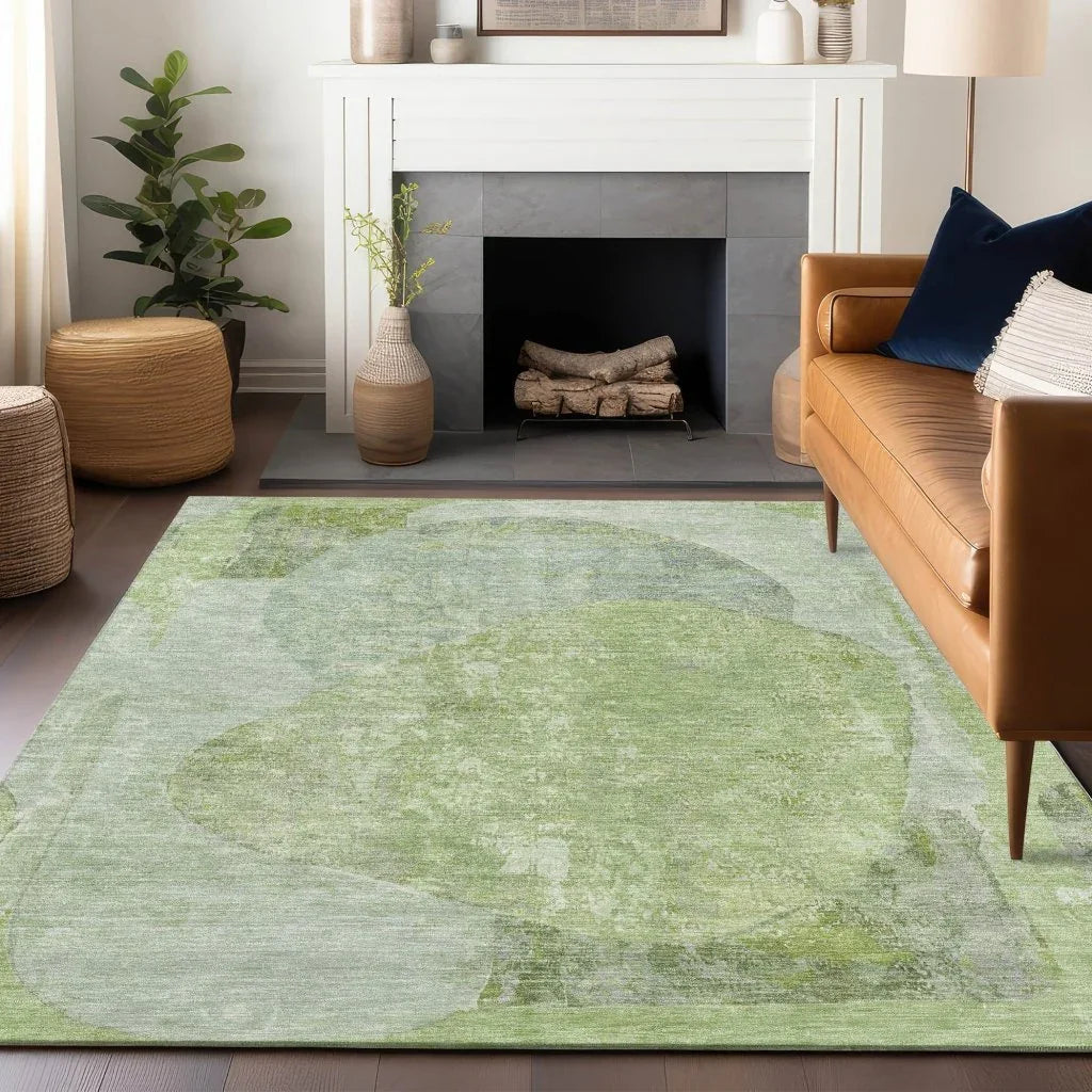 LOOMLAN Rugs Armalise Aloe Washable Indoor-Outdoor Rug