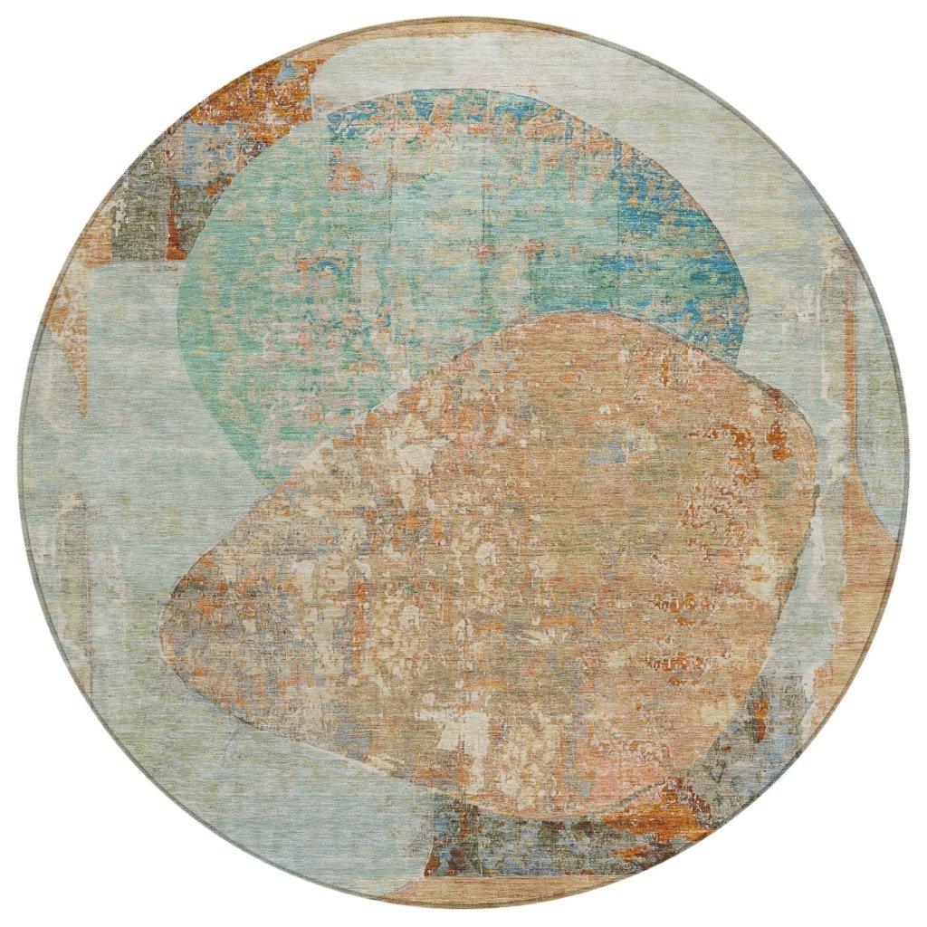 LOOMLAN Rugs Armalise Teal Washable Indoor-Outdoor Rug