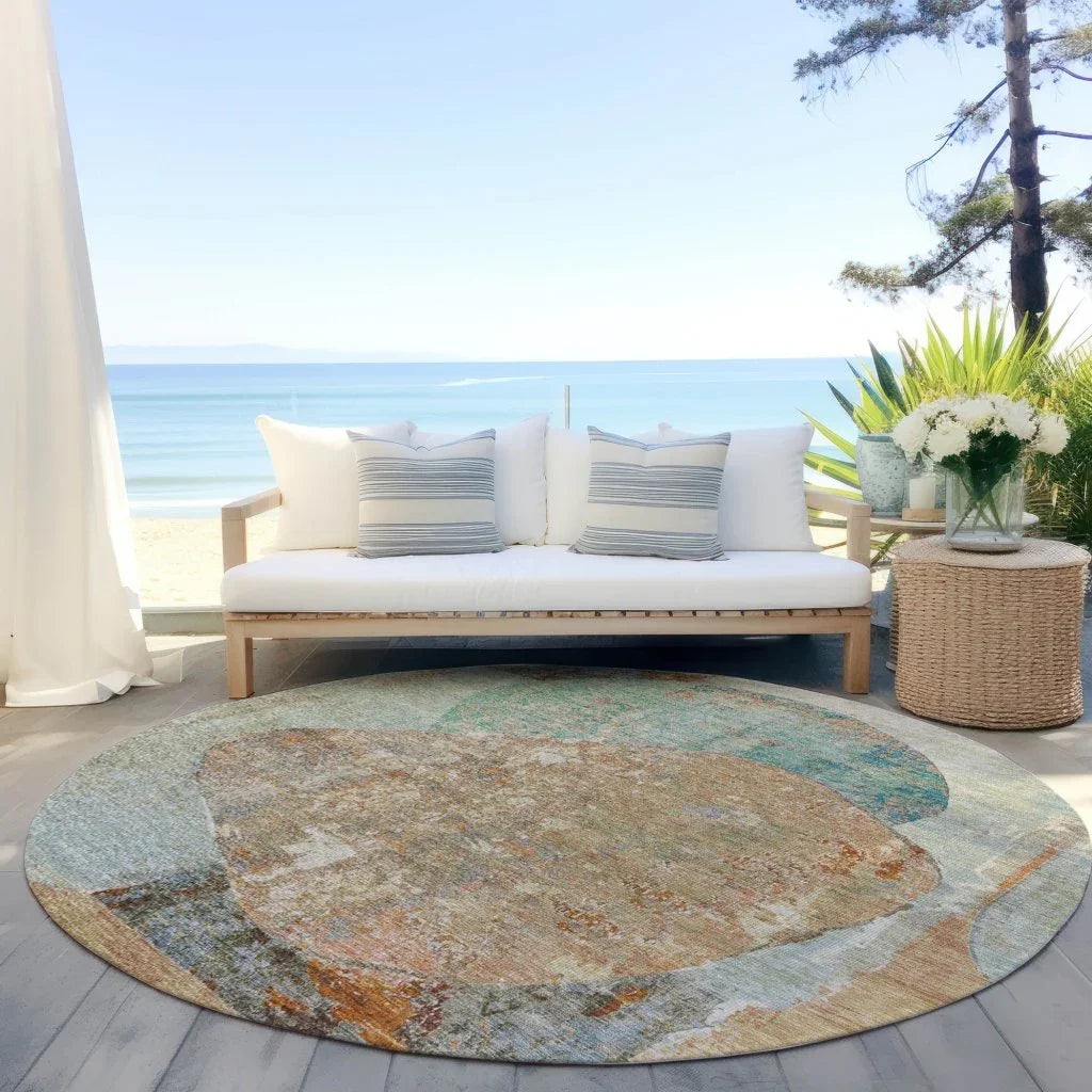 LOOMLAN Rugs Armalise Teal Washable Indoor-Outdoor Rug