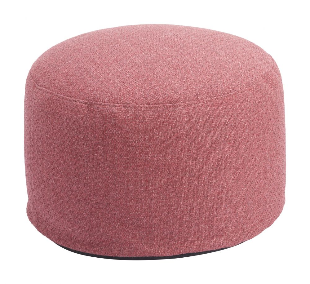 Zuo Modern Aruz Red Olefin Fabric Outdoor Ottoman