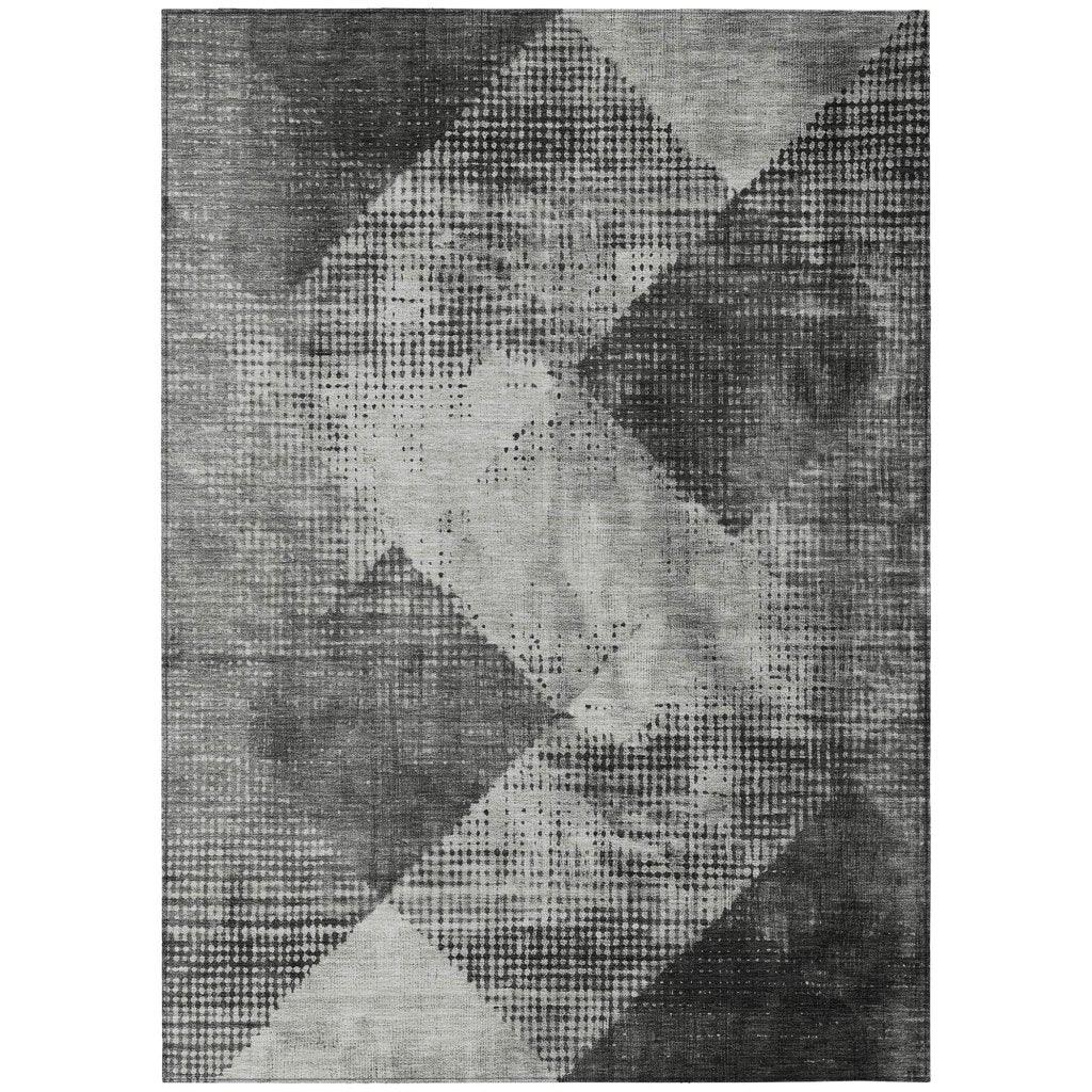 LOOMLAN Rugs Arvaya Gray Washable Indoor-Outdoor Rug