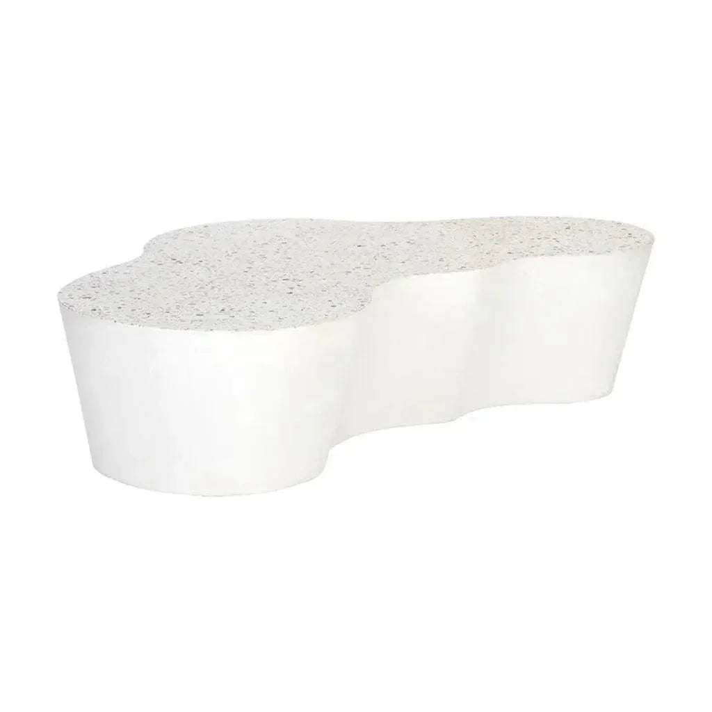 Ava Concrete Outdoor Geometric Coffee Table-Outdoor Coffee Tables-SUNPAN-White-Terrazzo Look-Large-LOOMLAN