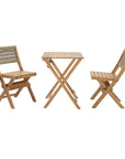 Balcony Wooden Foldable Outdoor Bistro Set