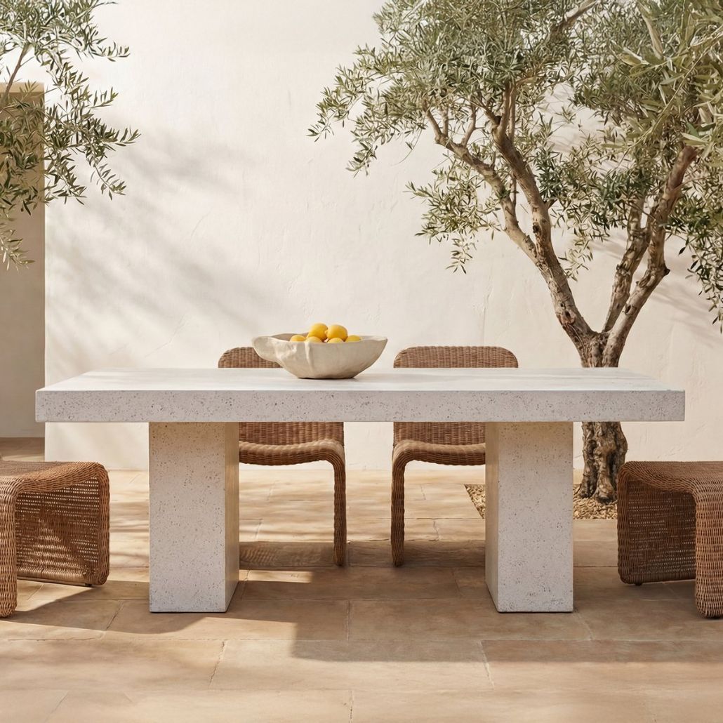 Moe's Home Antonius Cement Outdoor Dining Table