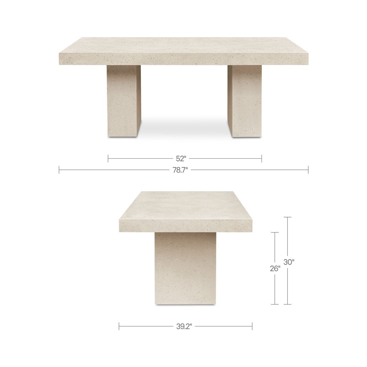Moe's Home Antonius Cement Outdoor Dining Table