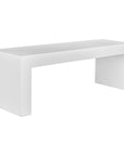 Lazarus Cement White Outdoor Bench