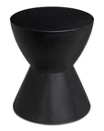 Hourglass Concrete Black Outdoor Stool