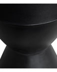 Hourglass Concrete Black Outdoor Stool