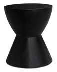 Hourglass Concrete Black Outdoor Stool