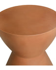 Hourglass Concrete Brown Outdoor Stool