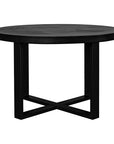 Jedrik Concrete and Steel Round Outdoor Dining Table