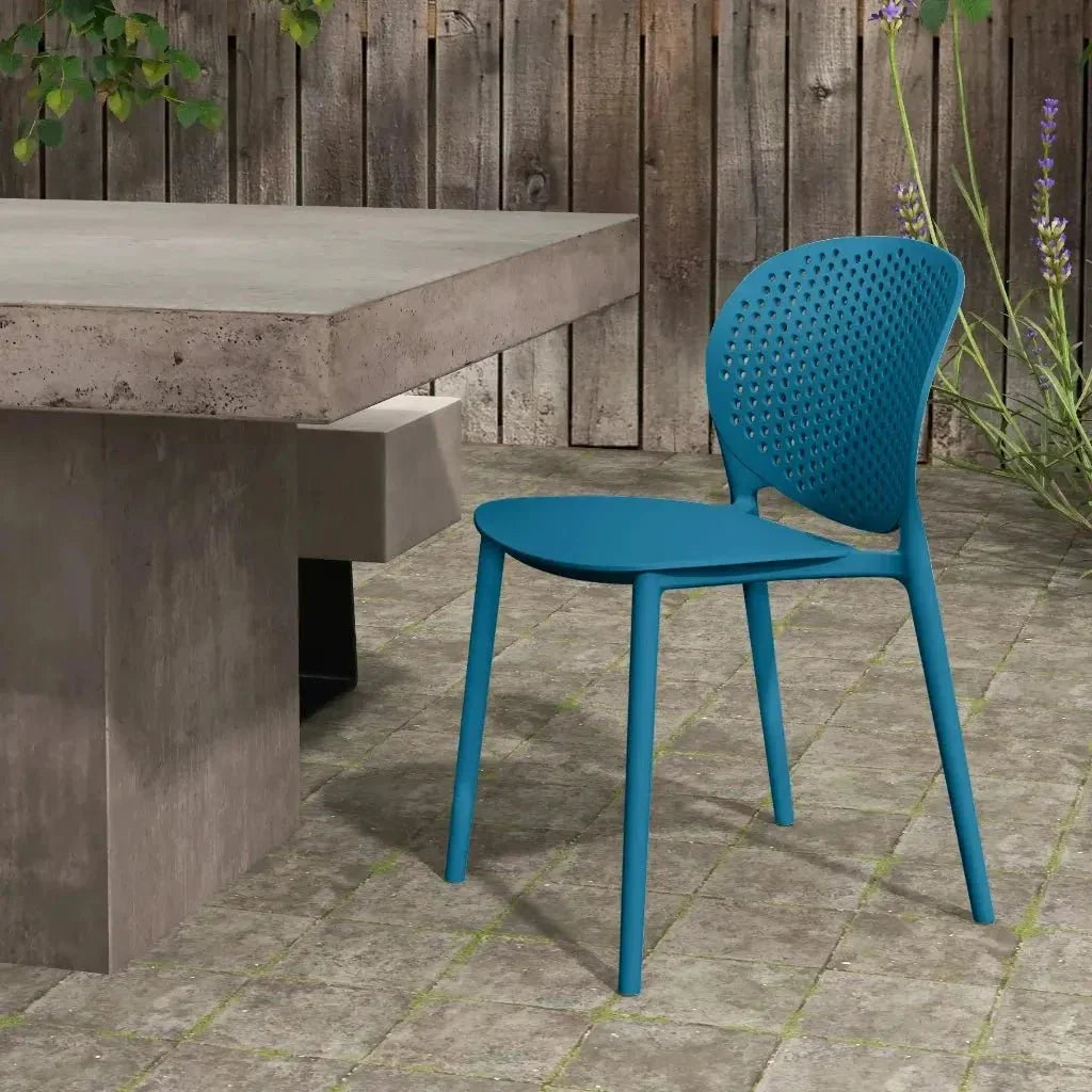 Bailey Poly Lumber Outdoor Side Chair 4PC-Outdoor Dining Chairs-Urbia-LOOMLAN