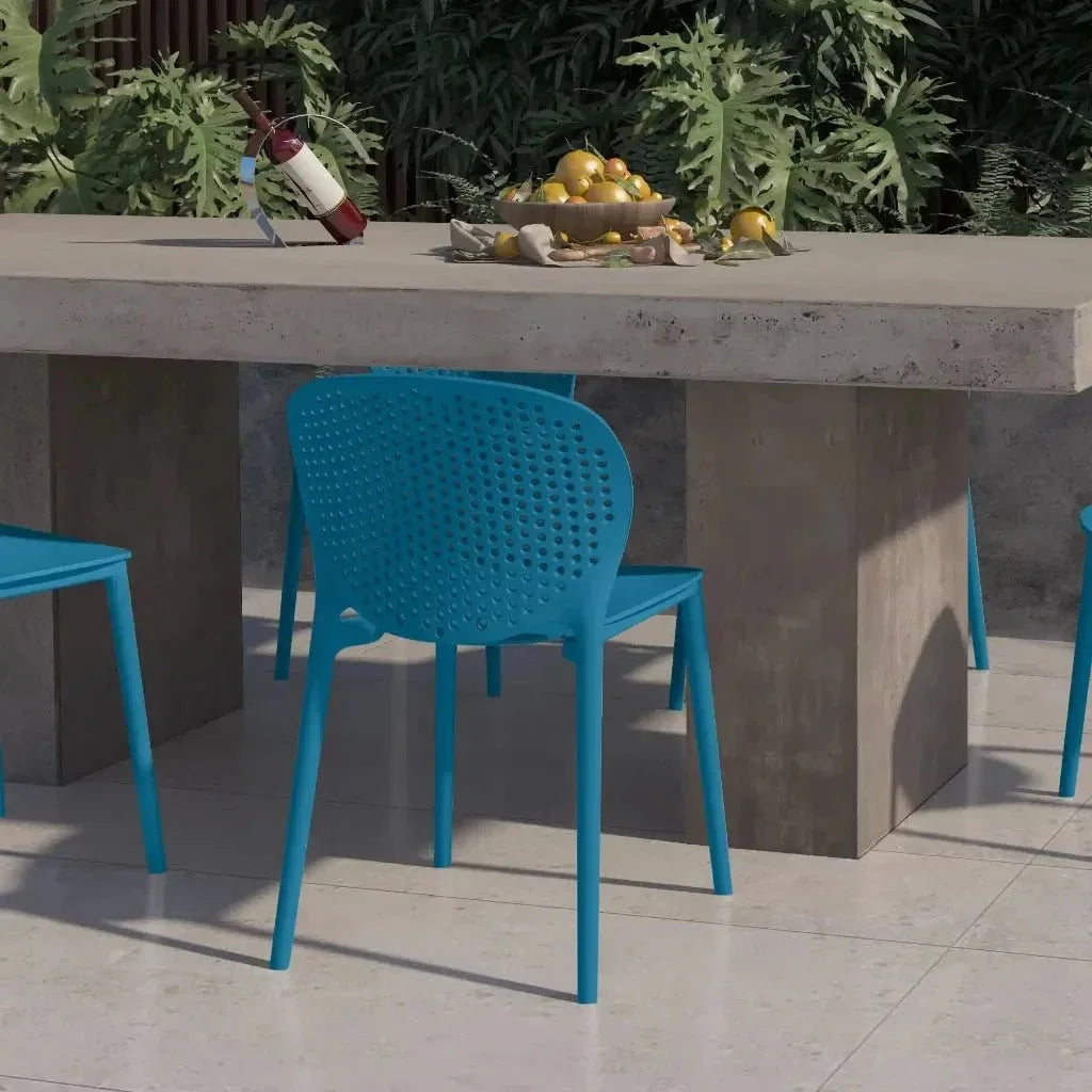 Bailey Poly Lumber Outdoor Side Chair 4PC-Outdoor Dining Chairs-Urbia-LOOMLAN