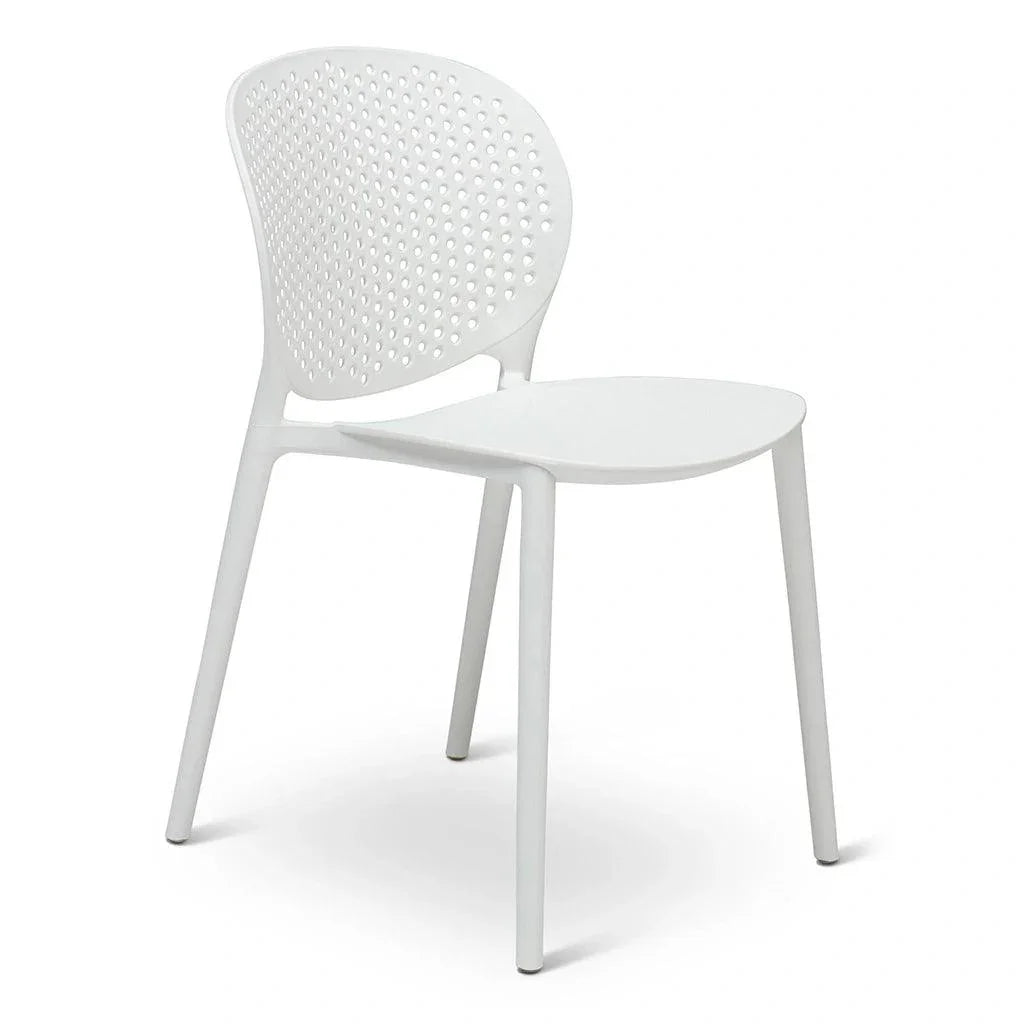 Bailey Poly Lumber Outdoor Side Chair 4PC-Outdoor Dining Chairs-Urbia-White-LOOMLAN