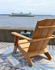 Bainbridge Teak Outdoor Adirondack Lounge Chair-Outdoor Accent Chairs-HiTeak-LOOMLAN