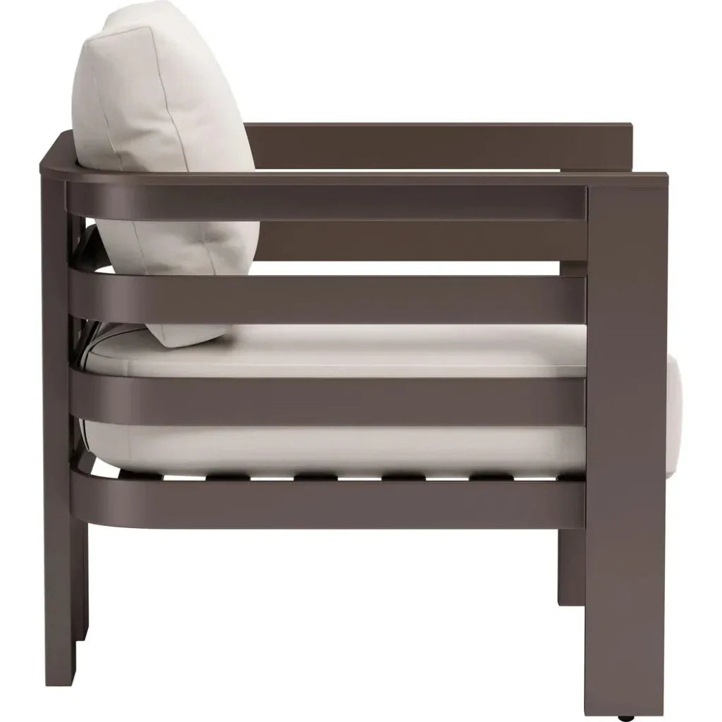 Bal Harbor White Arm Chair-Outdoor Accent Chairs-Zuo Modern-LOOMLAN