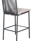 Bar Chair Set of Two - Grey Outdoor-Outdoor Bar Stools-Seasonal Living-LOOMLAN