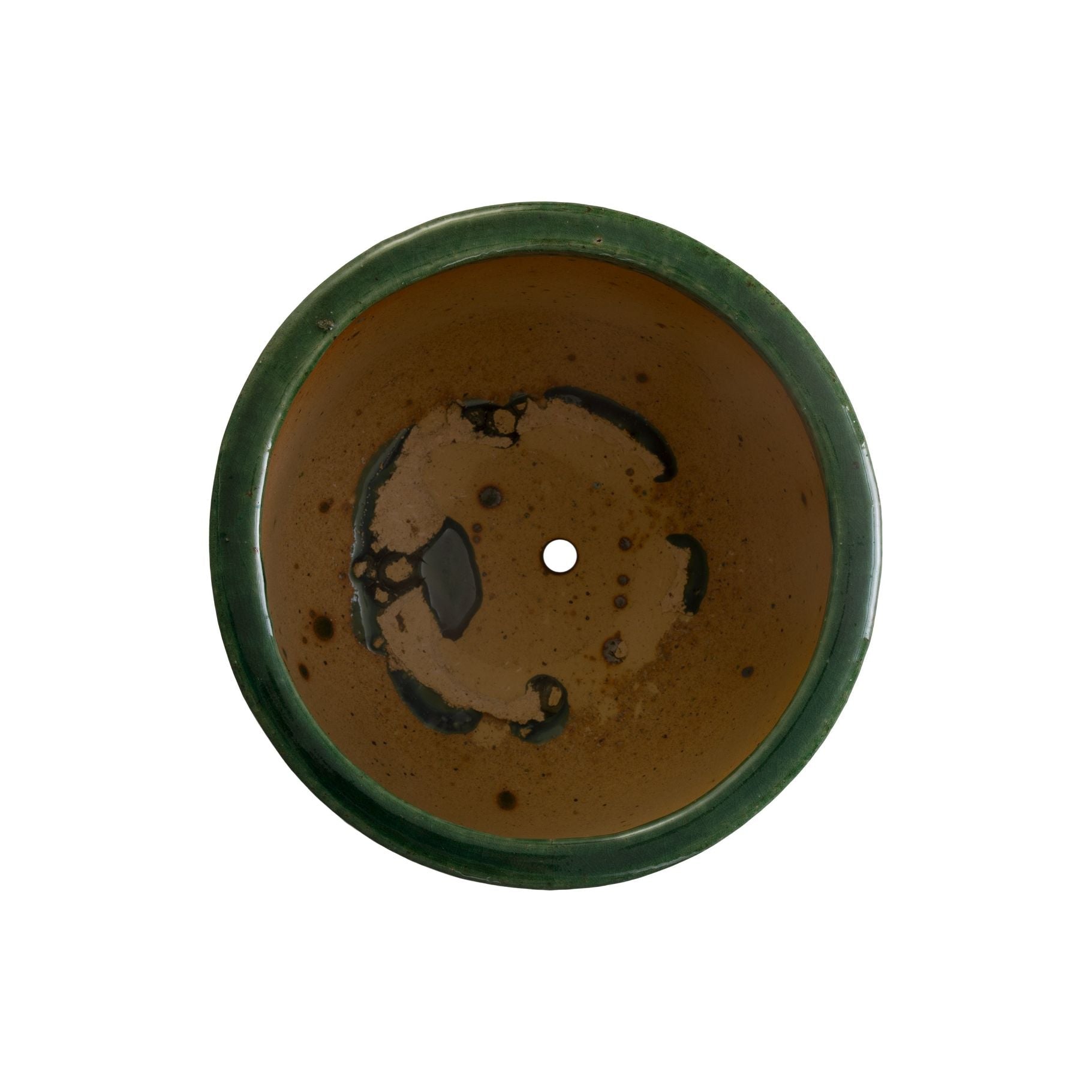 Emissary Barrel Green Ceramic Outdoor Planter