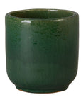 Emissary Barrel Green Ceramic Outdoor Planter
